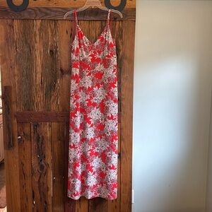 Vince Camuto Size 1X orange floral sundress
